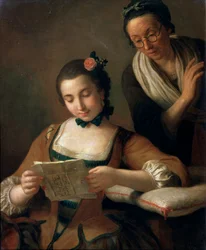 「読書」、c1727-1760