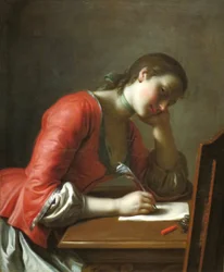 ラブレターを書く少女