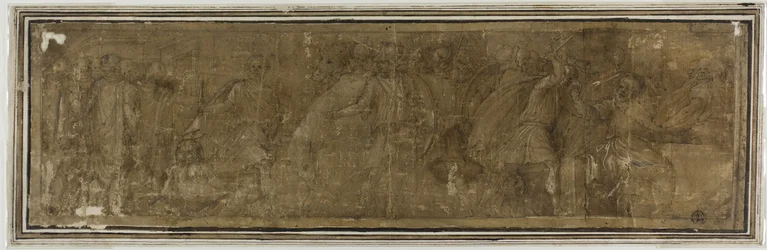 Mucius Scaevola テヴェレ川を渡り、ポルセナを暗殺するつもりだったが、誤って会計係を殺してしまった
