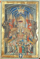 エラスムス・チオウェク司教の司教儀式書より「ポーランド王の即位」、1510年頃