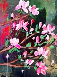 抽象的なピンクの花