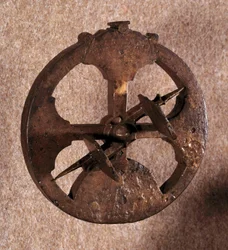 航海士が使用していた天文測定器「アストロラーベ」。ポルトガル製。1648.