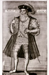 VASCO DA GAMA：ルイス・カモエス作 "OS LUSIADAS "からのイラスト、リスボア1572年。