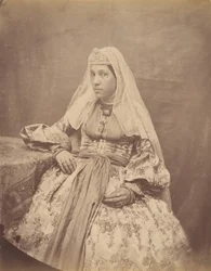 [テヘランのアルメニア人女性]、1840 年代から 60 年代。