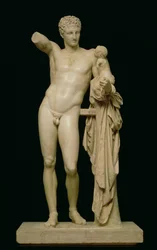 ヘルメスと幼児ディオニュソスの彫像、紀元前330年頃