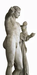 幼子ディオニュソスを抱くヘルメス、紀元前330年頃