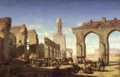 カリフ・エル・ハケンのモスクの廃墟、カイロ、1840年頃