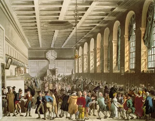 アッカーマンの「ロンドンの小宇宙」からの税関、長い部屋