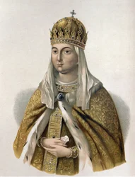 Eudoxie Strechnieva (1608-1645)、ロシア皇帝ミハイル 1 世 (Mikhail Fyodorovich Romanov) の妻の肖像