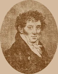 作曲家でギタリストの Andrei Osipovich Sychra 1773-1850、1817 の肖像。