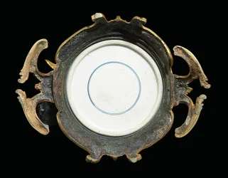 ルイ15世の一対の磁器の1つ、磁器1662-1722は、c.1745-49（オルモルに取り付けられた磁器）をマウントします。