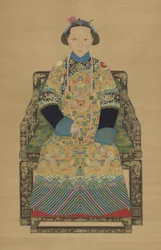 孝謙皇后（1831-1861）（絹本・彩墨）