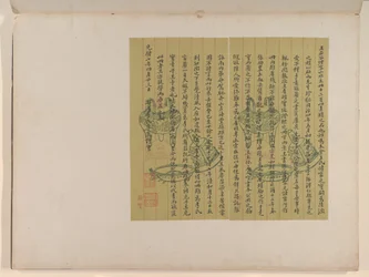 1674年と1677年に描かれた巨匠の風景画（12葉のアルバム、紙にインクと彩色）