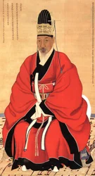 正祖（1776-1800）時代の学者、詩人、首席国務委員であった崔貞公（1720-1799）の肖像。