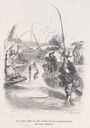波打つ水は私たちの不幸をあざ笑っているようです。 1843年、『リトル・ミザリー・オブ・ヒューマン・ライツ』より
