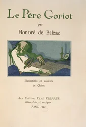 Honore de Balzacによる &39;Le Pere Goriot&39;のタイトルページ、1922年に公開