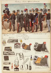 イタリア王国のカラビニエリ、将校、下士官の制服、クイント・チェンニのカラー図版