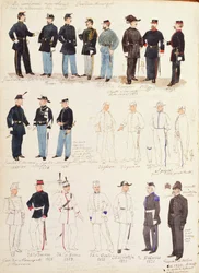 イタリア王国の市営衛兵の制服、クイント・チェンニ作、カラー図版