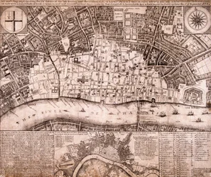 ロンドンの地図、1666