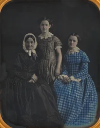 無題の 3 人の女性の肖像、1860 年。