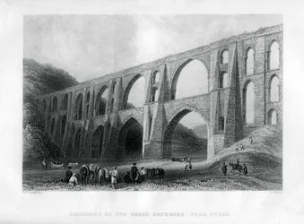 トルコ、ピルゴ近くのギリシャ皇帝の水道橋、1886年。
