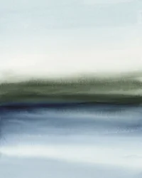霧のかかった青緑色の地平線