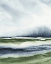霧のかかった緑の風景