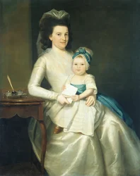 ウィリアムズ夫人と子供、1783年。