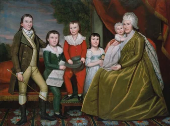 ノア・スミス夫人と子供たち、1798年。