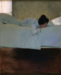 怠惰 - 怠惰 - ラモン・カサス (1866-1932) の絵画 - c. 1898 - キャンバスに油彩 - 32643 - カタルーニャ国立美術館、バルセロナ