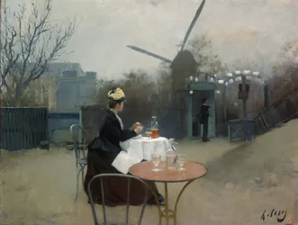 プレイン エアー - カサス、ラモン (1866-1932) - c. 1890 - キャンバスに油彩 - 50.5x65 - カタロニア国立美術館、バルセロナ