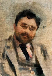 34歳のアイザック・アルベニスの肖像（細部）（油彩・キャンバス