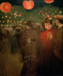 野外パーティー、1901-02年頃（キャンバスに油彩）