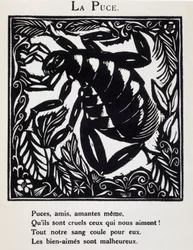 ラ・ピュ-ス-ラウル・デュフィ（1877-1953）挿絵、ギョーム・アポリネール作「オルフェの行進」、ド・ラ・シレーヌ編、パリ所収