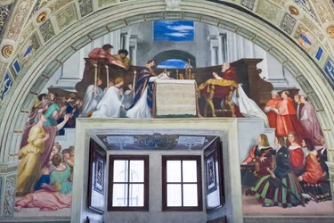 A Missa em Bolsena, sala de Heliodoro