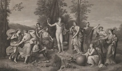 パルナッソスのアポロとミューズ、1784., 1784.