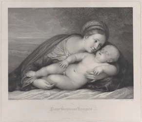 眠っているキリストの子供を抱きしめるマドンナ、1797年。