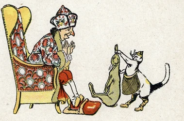 シャルル・ペロー童話の挿絵 "Le Chat Botte"（挿絵）1920年頃