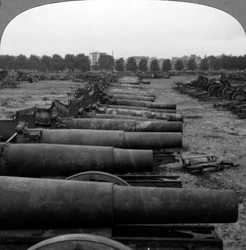 キャプチャされたドイツの銃、ブリュッセル、ベルギー、第一次世界大戦、1914-1918。