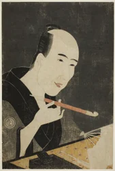 京橋の巨匠・山東京伝の肖像（江戸花京橋名取）