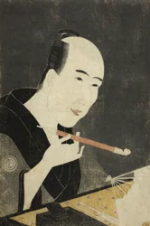 Portrait of Santo Kyoden, the Master of Kyobashi