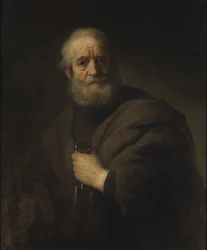 レンブラント・ファン・ライアン（1606-1669）の「Pierre apotre - Peter the Apostle」。油彩・キャンバス