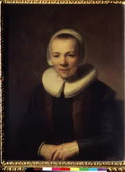 Portrait de Baartje Martens Doomer (Baartje Martens-Doomer の肖像)。 Peinture de Harmenszoon van Rijn this Rembrandt (1606-1669)