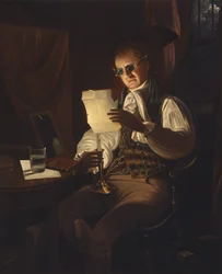 ろうそくの明かりで読む男、1805-08年