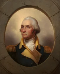 ジョージ・ワシントン(1732-1799)の肖像』ピール、レンブラント(1778-1860)作。油彩・キャンバス、1856年頃個人蔵