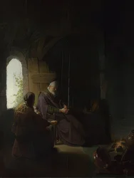 アンナと盲目のトビット。 1630年頃