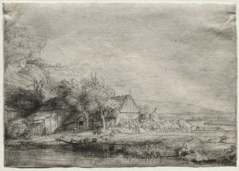 牛のいる風景、c。 1650。