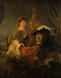 放蕩息子のたとえにおけるレンブラントとサスキア、c。 1635年