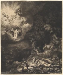 羊飼いに現れる天使