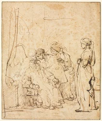 トバイアスが父親を癒す失明、c。 1640-45。